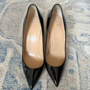 Christian Louboutin Black Heels with Stiletto and Patent Leather